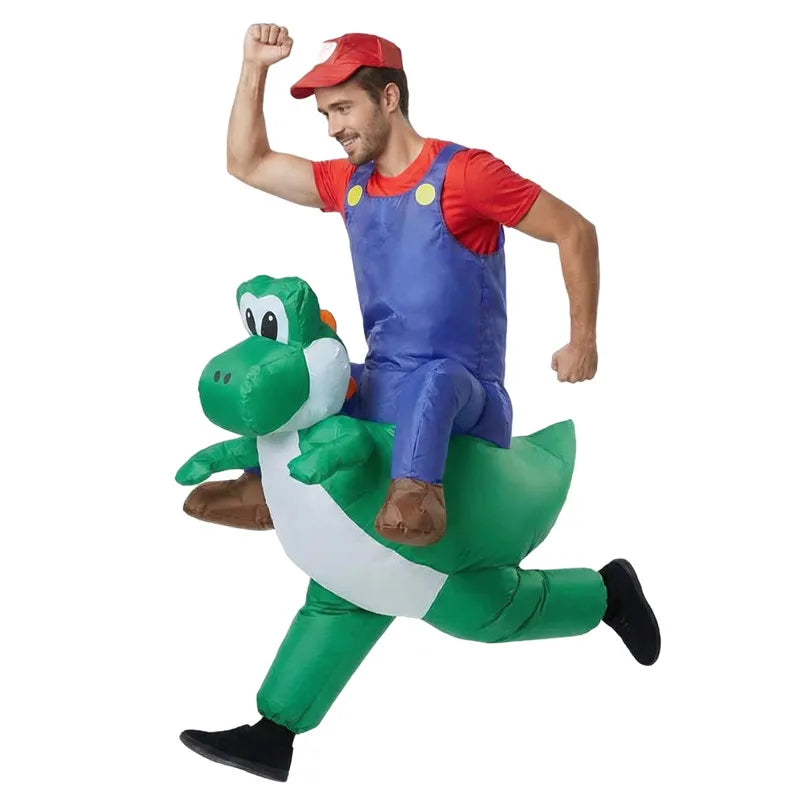 Adult Kids Plumber Costume Dinosaur