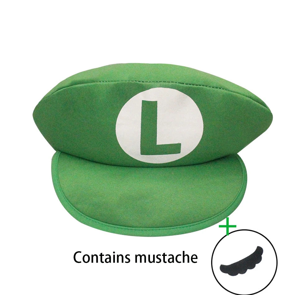 Super Mario Bros Luigi Cartoon Cosplay Hat