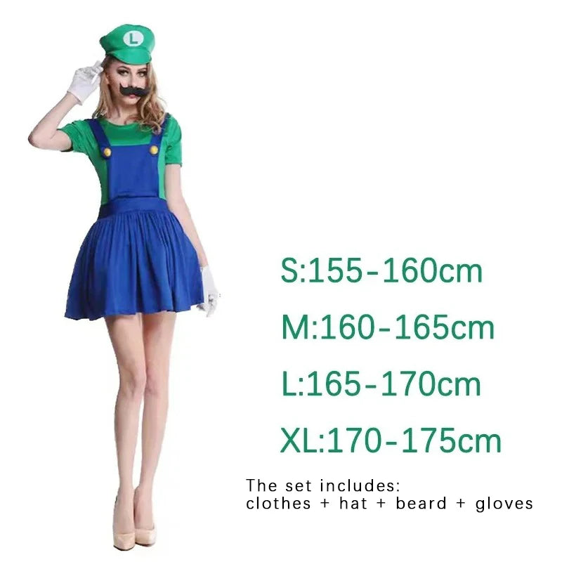 Game Marios Super Luigi Brothers Uniform Set Cosplay