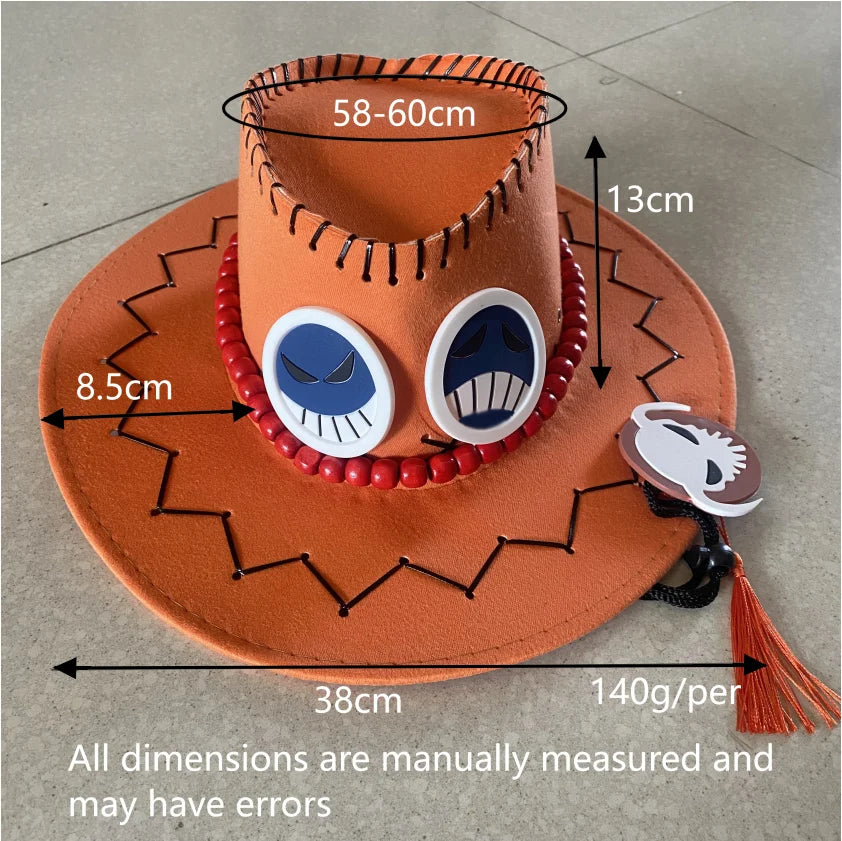 Unisex Portgas D Ace Anime Cosplay Hats