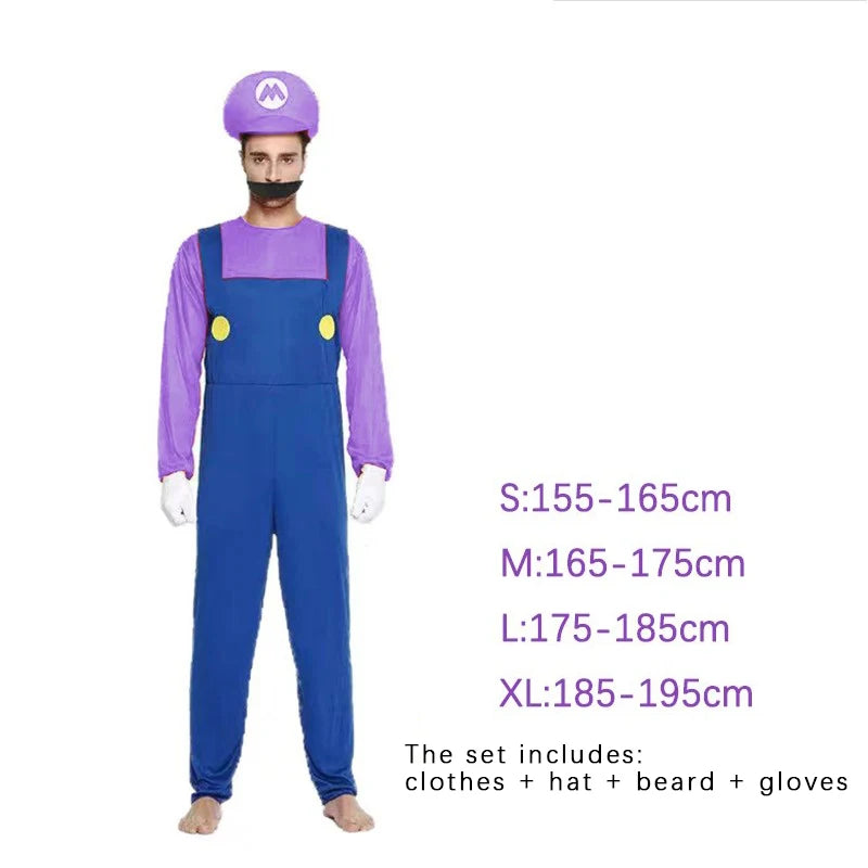 Game Marios Super Luigi Brothers Uniform Set Cosplay