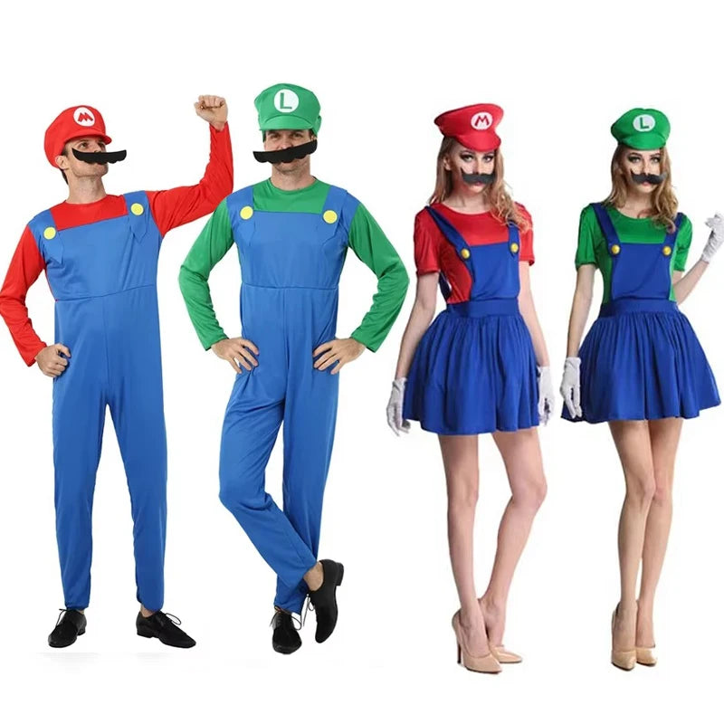 Game Marios Super Luigi Brothers Uniform Set Cosplay