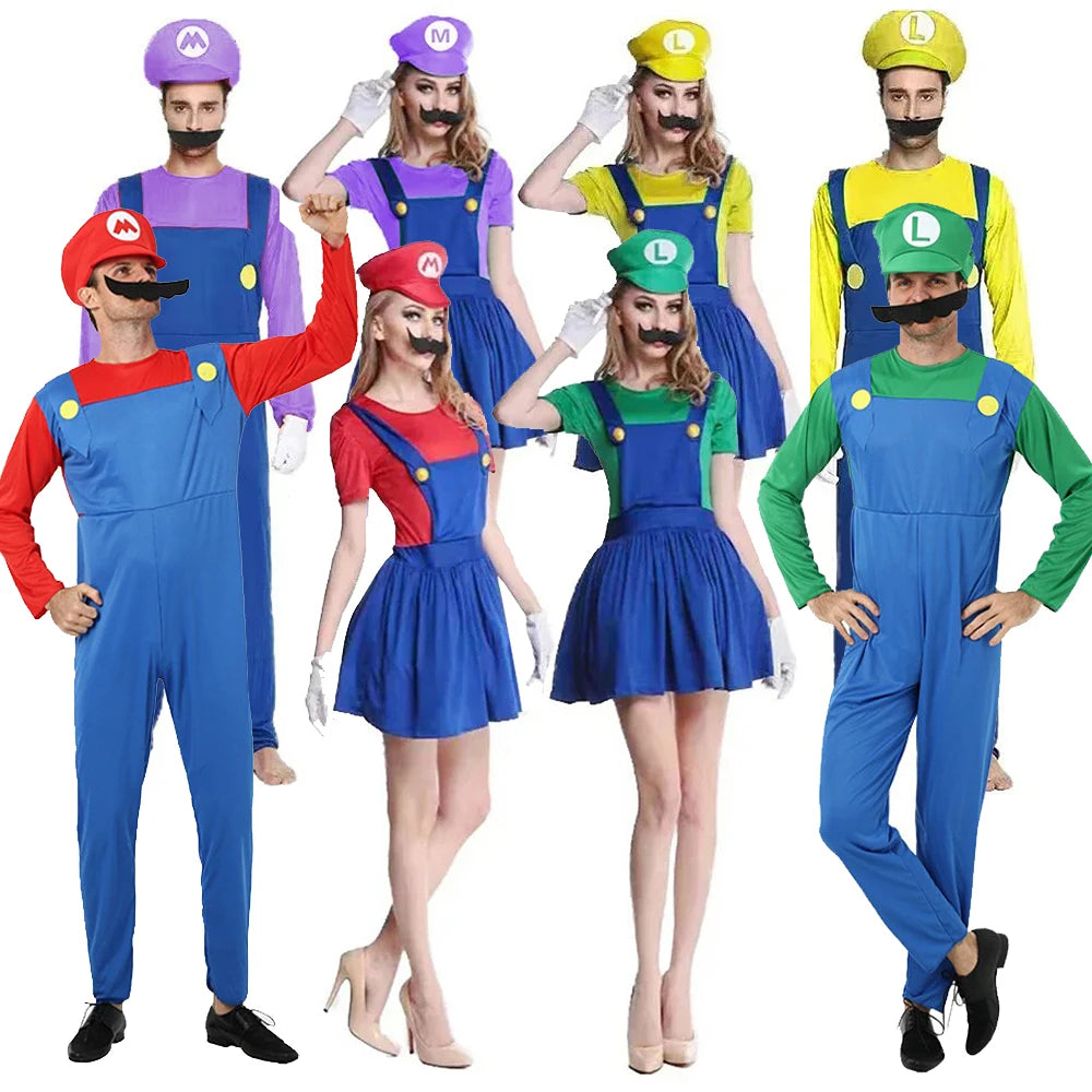 Game Marios Super Luigi Brothers Uniform Set Cosplay