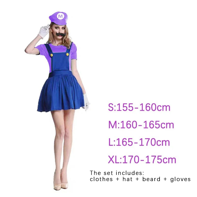 Game Marios Super Luigi Brothers Uniform Set Cosplay