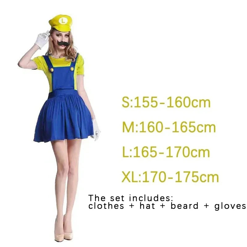 Game Marios Super Luigi Brothers Uniform Set Cosplay
